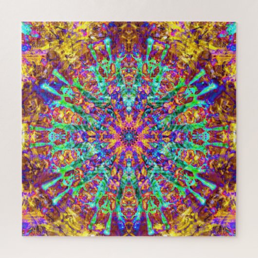 Mandala Psychedelic Trippy Hippie Color Splash Puzzle (Vertikal)