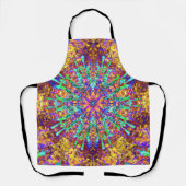 Mandala Psychedelic Trippy Hippie Color Splash Schürze (Vorderseite)