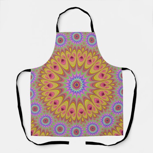 Mandala Psychedelic Trippy Retro Hippie Schürze (Vorderseite)