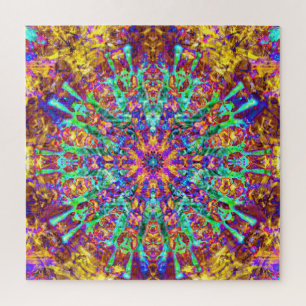 Mandala psychedelische trippy Hippie-Farbspritzer Puzzle