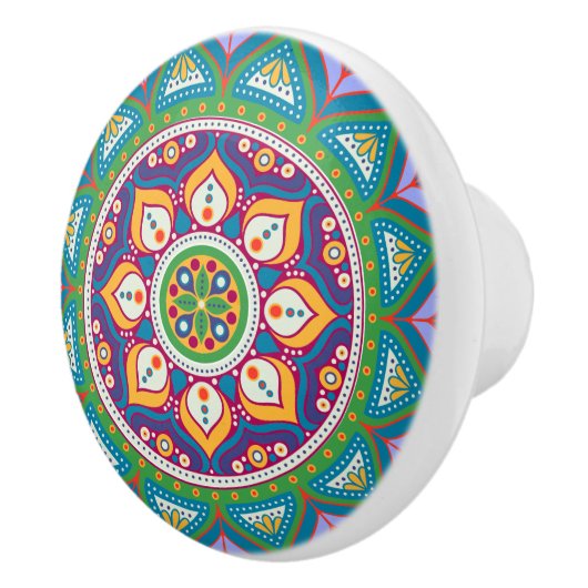 Mandala Pull Keramikknauf (Rechts)