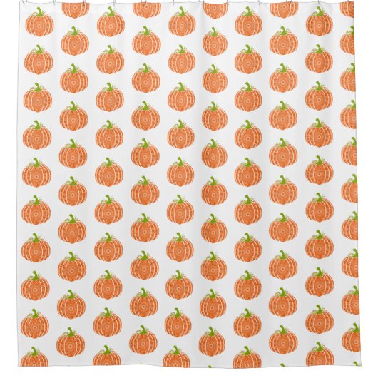 Mandala Pumpkin Duschvorhang (Vorderseite)