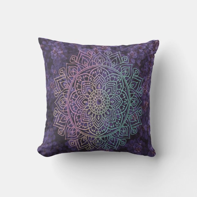 Mandala Purple Kissen (Vorderseite)