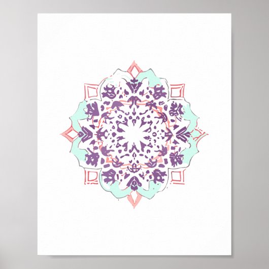 Mandala-Push-Flash Poster (Vorne)