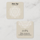 Mandala Quadratische Visitenkarte (Vorne/Hinten)