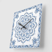 Mandala Quadratische Wanduhr (Winkel)