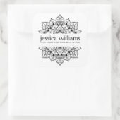 Mandala Quadratischer Aufkleber (Tasche)