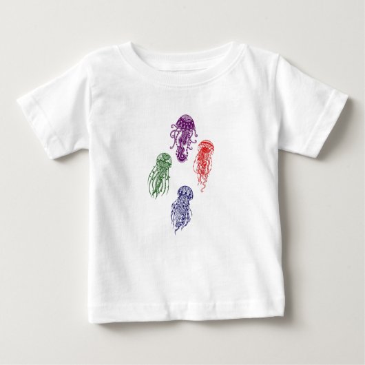 Mandala-Qualle Baby T-shirt (Vorderseite)
