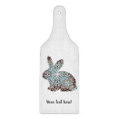 Mandala Rabbit Chocolate and Blues Cutting Board Schneidebrett (Vorderseite)