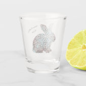 Mandala Rabbit Chocolate and Blues Shot Glass Schnapsglas (Rückseite)
