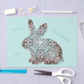 Mandala Rabbit Chocolate and Blues Tissue Paper Seidenpapier (Handwerk)