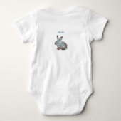 Mandala Rabbit Chocolate und Blues Baby Strampler (Rückseite)