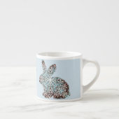 Mandala Rabbit Chocolate und Blues Espressotasse (Rechts)