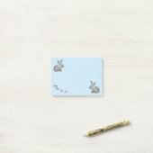 Mandala Rabbit Chocolate und Blues Post-it Klebezettel (Auf Schreibtisch)