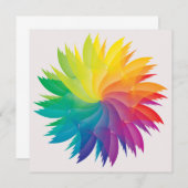 Mandala Rainbow Colors - Blume - Energie - Harmoni Einladung (Vorne/Hinten)