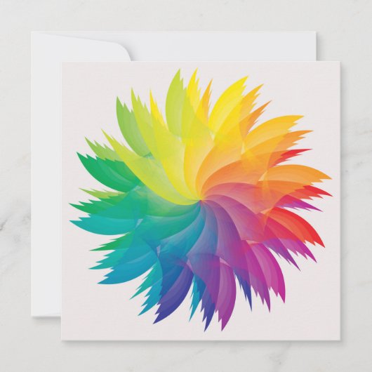 Mandala Rainbow Colors - Blume - Energie - Harmoni Einladung (Vorderseite)