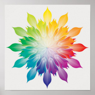 Mandala Rainbow Colors - Blume - Energie - Harmoni Poster