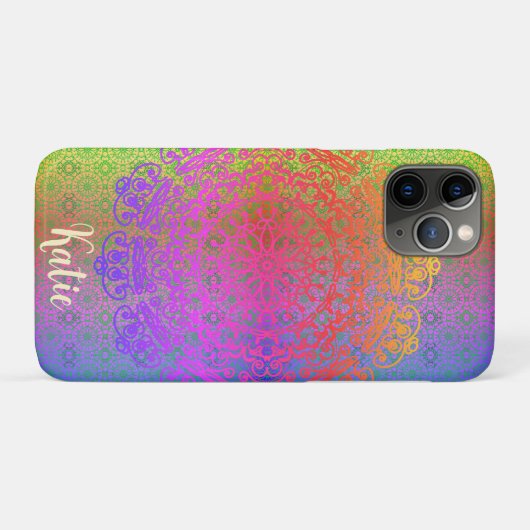 Mandala Rainbow Colors Case-Mate iPhone Hülle (Rückseite (Horizontal))