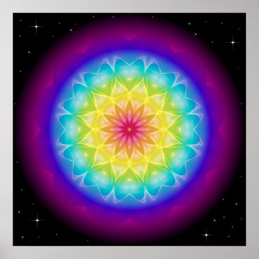 Mandala Rainbow I Poster (Vorne)