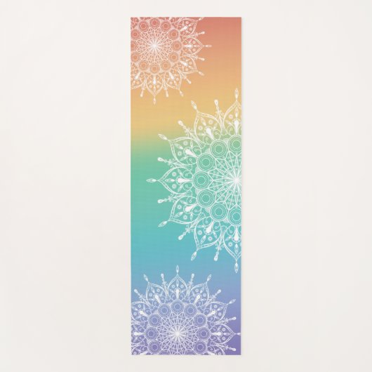 Mandala Rainbow Yogamatte (Vorderseite)