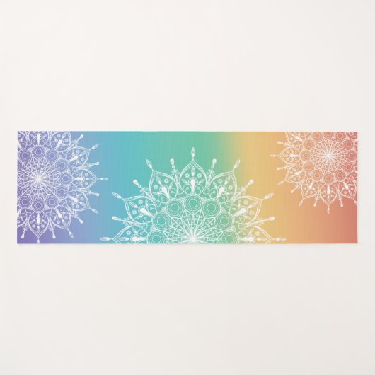Mandala Rainbow Yogamatte (Vorderseite (Horizontal))
