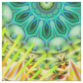 Mandala Rays Yellow Green + Ihre Ideen Stoff (Nahaufnahme)