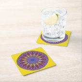 Mandala Rechteckiger Pappuntersetzer (Vor Ort)