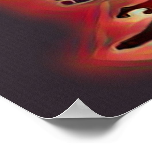 Mandala Red, Black, Brown Yoga Meditation Namaste Poster (Ecke)