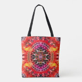 Mandala Red Decorative Tasche (Rückseite)