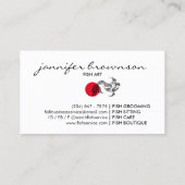 Mandala Red Dot Japanese Koi Fish Visitenkarte (Rückseite)