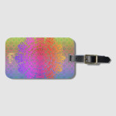 Mandala Regenbogenfarben Gepäckanhänger (Vorderseite (Horizontal))