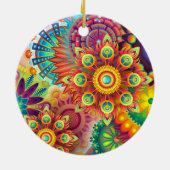 Mandala Regenbogenfarben Keramik Ornament (Hinten)