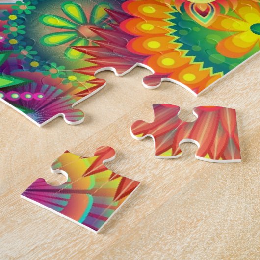 Mandala Regenbogenfarben Puzzle (Seite)