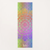 Mandala Regenbogenfarben Yogamatte (Vorderseite)