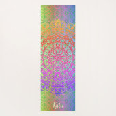 Mandala Regenbogenfarben Yogamatte (Rückseite)