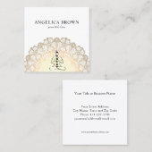 Mandala - Reiki Master mit Chakras-Visitenkarte Quadratische Visitenkarte (Vorne/Hinten)