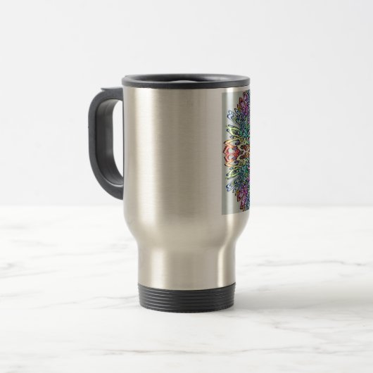 Mandala Reisebecher (Vorderseite Links)