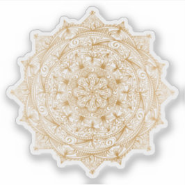 Mandala Retro handgezogenes goldenes Tattoo Aufkleber