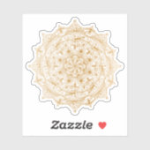 Mandala Retro handgezogenes goldenes Tattoo Aufkleber (Blatt)