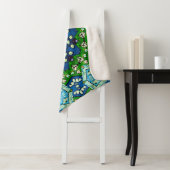 Mandala Retro Mosaic Green Blue Pattern Sherpadecke (Beispiel)