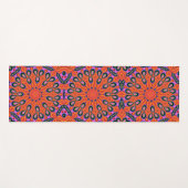 Mandala Retro Orange Floral Psychedelic Yoga Mat Yogamatte (Vorderseite (Horizontal))