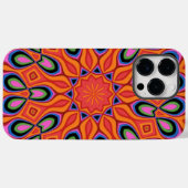 Mandala Retro Orange Hipster Case-Mate iPhone Hülle (Rückseite (Horizontal))