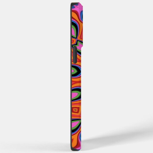 Mandala Retro Orange Hipster Case-Mate iPhone Hülle (Rückseite / Rechts)