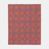 Mandala Retro Orange Hipster Decor Fleecedecke (Vorderseite)