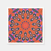 Mandala Retro Orange Hipster Decor Serviette (Vorderseite)