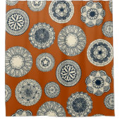 Mandala-Ringorange Duschvorhang (Vorderseite)