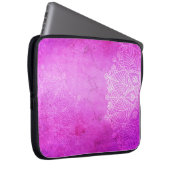 Mandala rosa Design Meditation zen Laptopschutzhülle (Vorne Rechts)