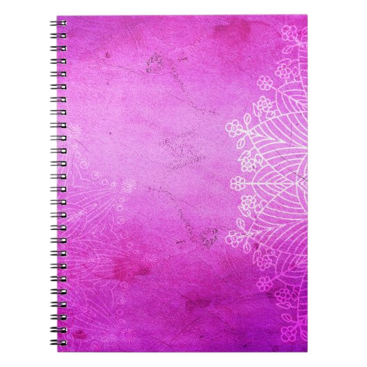 Mandala rosa Design Meditation zen Notizblock (Vorderseite)