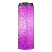 Mandala rosa Design Meditation zen Thermosbecher (Rückseite)