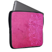 Mandala rosa Hintergrund dekoriert Laptopschutzhülle (Vorne Rechts)